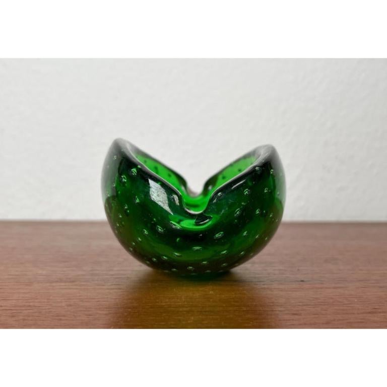 Cenicero Vintage Italian Bullicante Murano Glass en venta 9