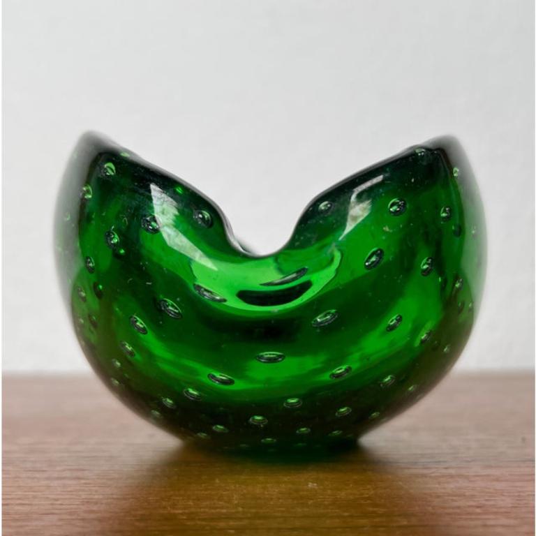 Cenicero Vintage Italian Bullicante Murano Glass en venta 1
