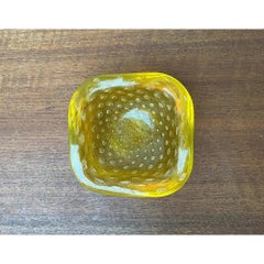 Vintage Italian Bullicante Murano Glass Bowl, 20th Century