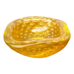 Vintage Italian Bullicante Murano Glass Bowl, 20th Century
