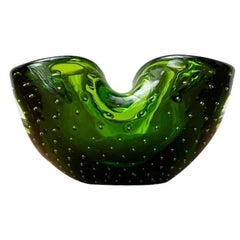 Cuenco Vintage Italian Bullicante Murano Glass