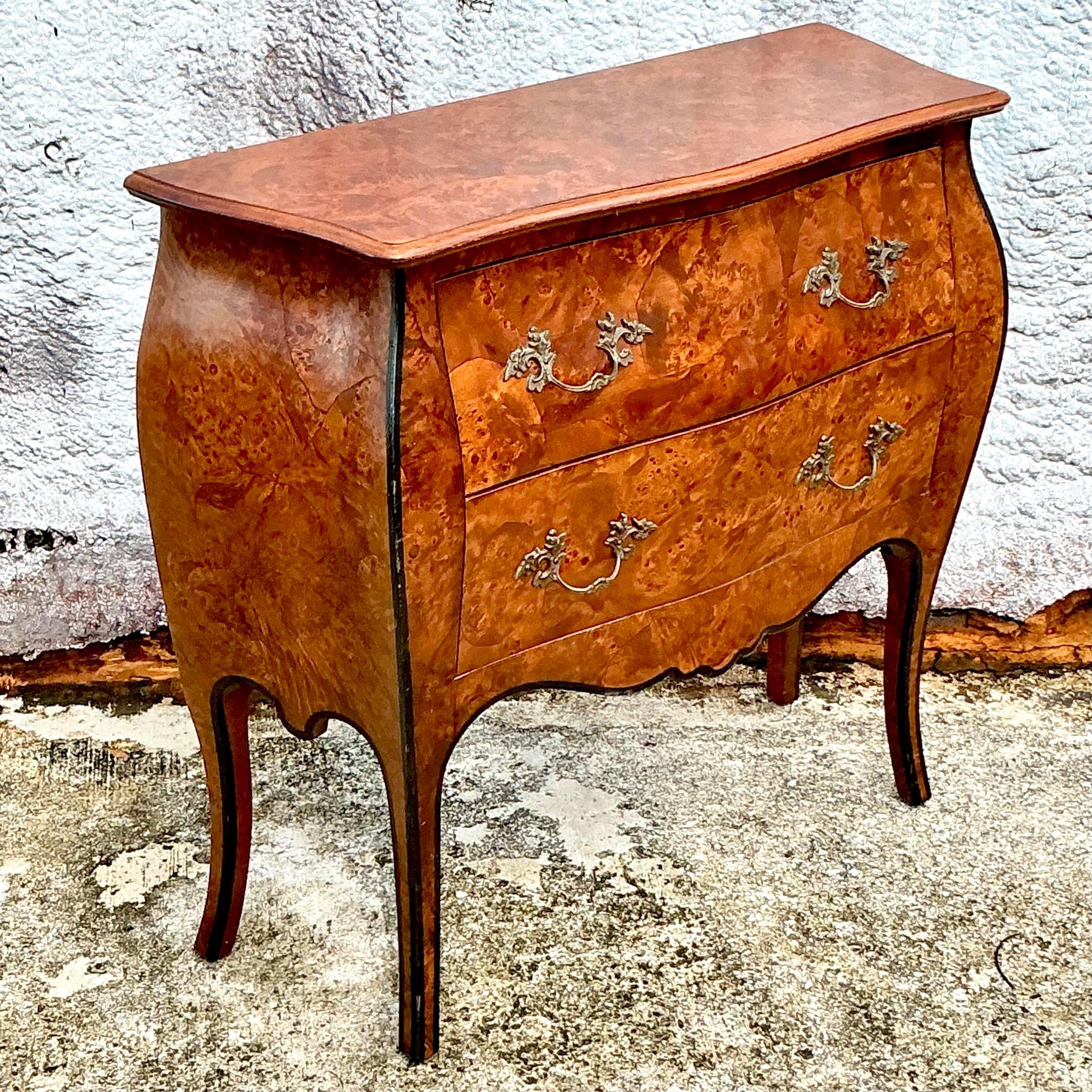 Vintage Italienische Wurzelholz Kommode (20. Jahrhundert) im Angebot