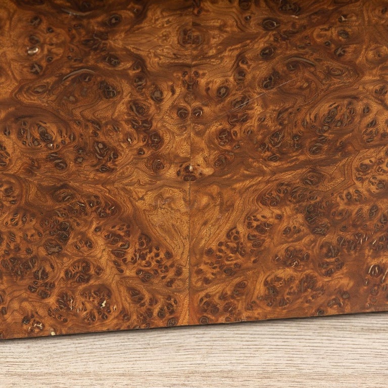 Burled Vintage Italian Burled Walnut Veneer Jardiniere by Willy Rizzo, Italy ...