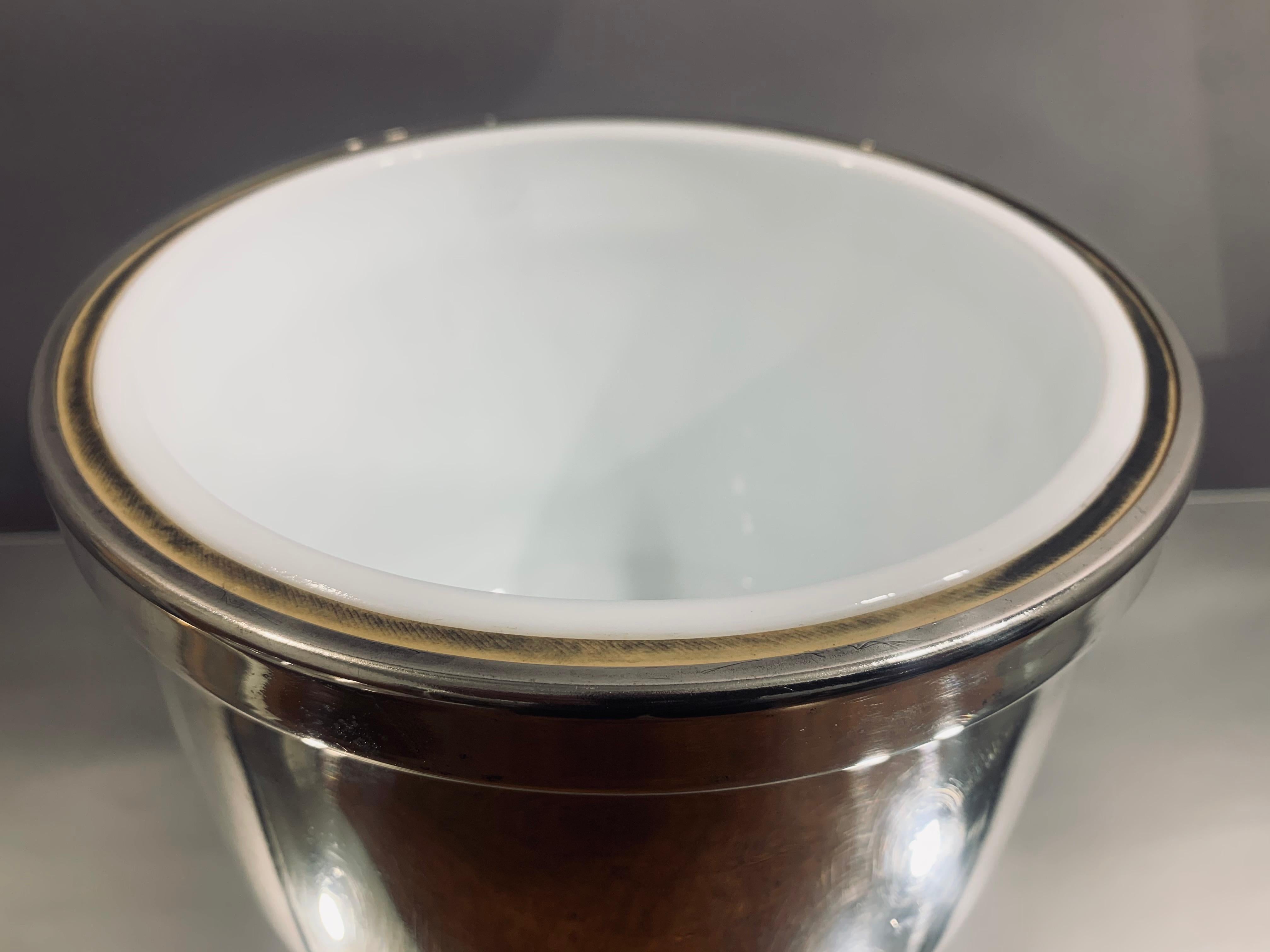 Vintage Italian Calegaro Silver Plated Ice Bucket 7