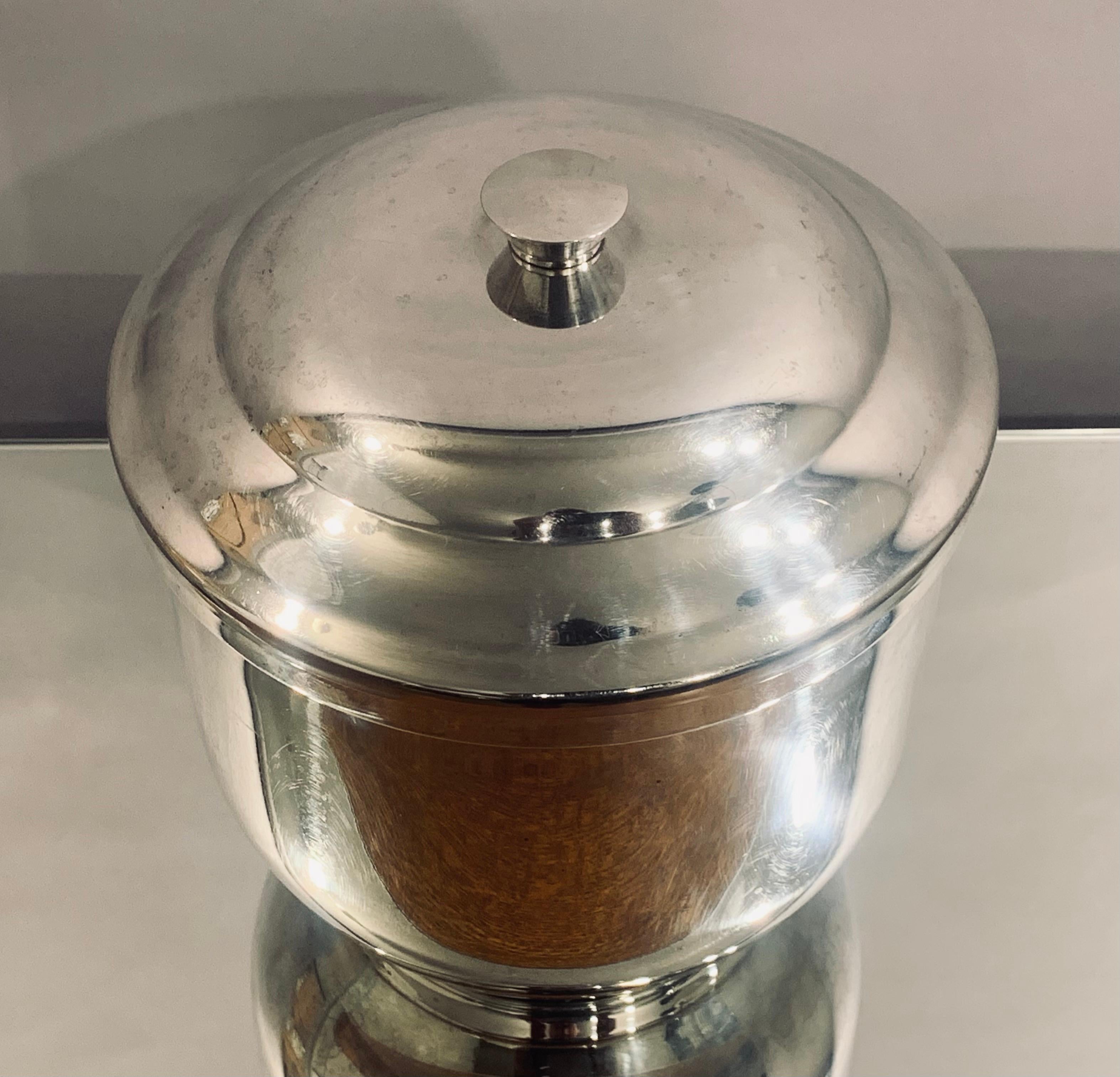 Vintage Italian Calegaro Silver Plated Ice Bucket 1