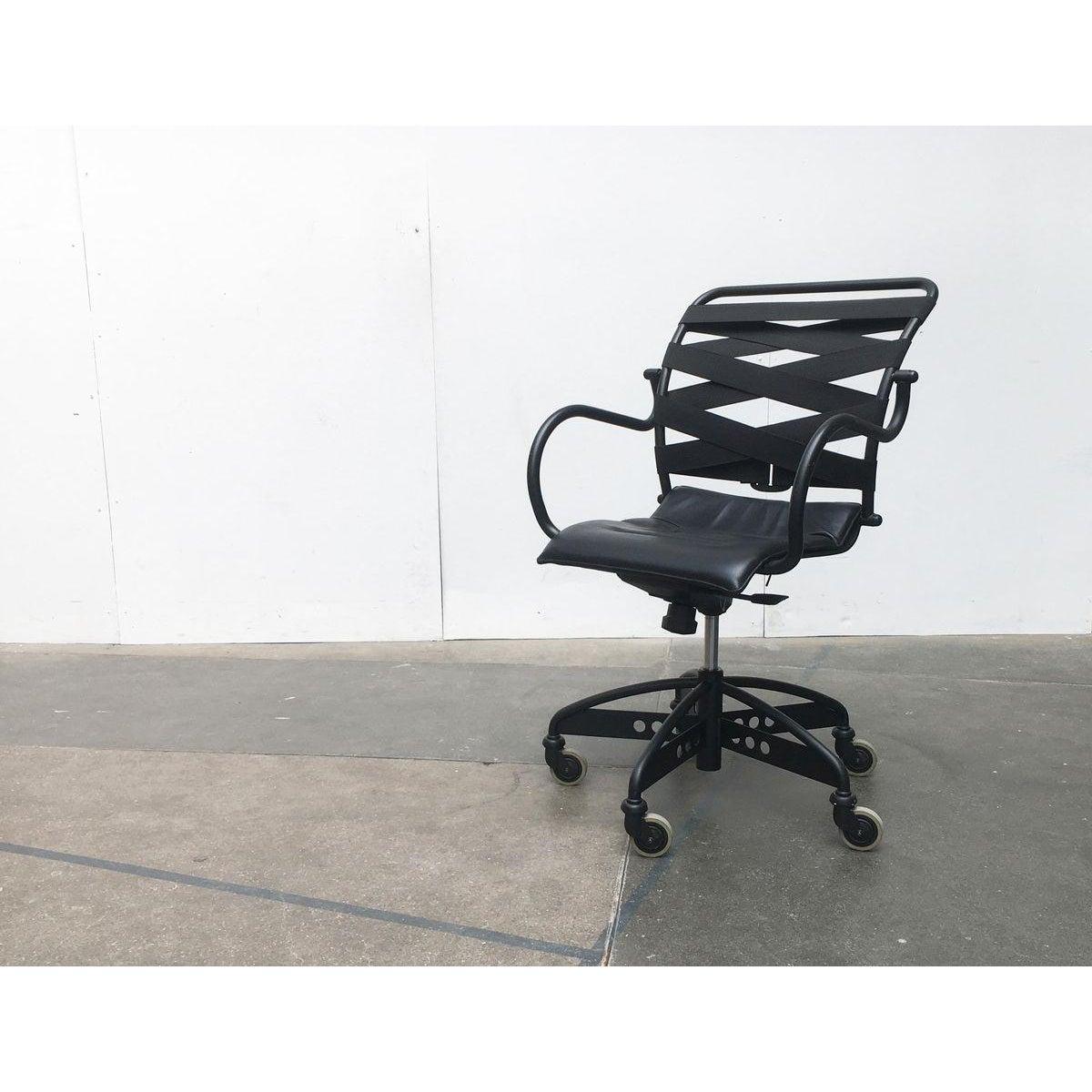 Leather Vintage Italian Canasta Swivel Chair by Heron Parigi for Heron Parigi, 1980s For Sale