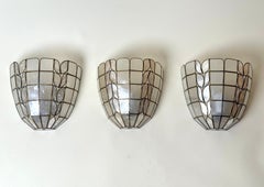 Vintage Italian Capiz Shell Wall Sconces – Set of Three, 1970s