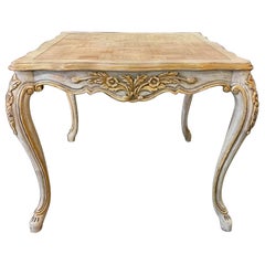 Vintage Italian Carved and Painted Game Table