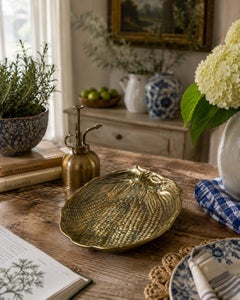 Mid-20th Century Italian Cast Brass Corn Cob Decorative Bowl