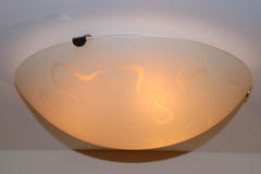 Vintage Italian Ceiling Lamp Murano Crystal Glass Satin Finish