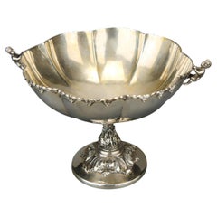 Vintage By  Italienische Obstschale im Tafelaufsatz  Großes massives 800er Silber / 314 gr