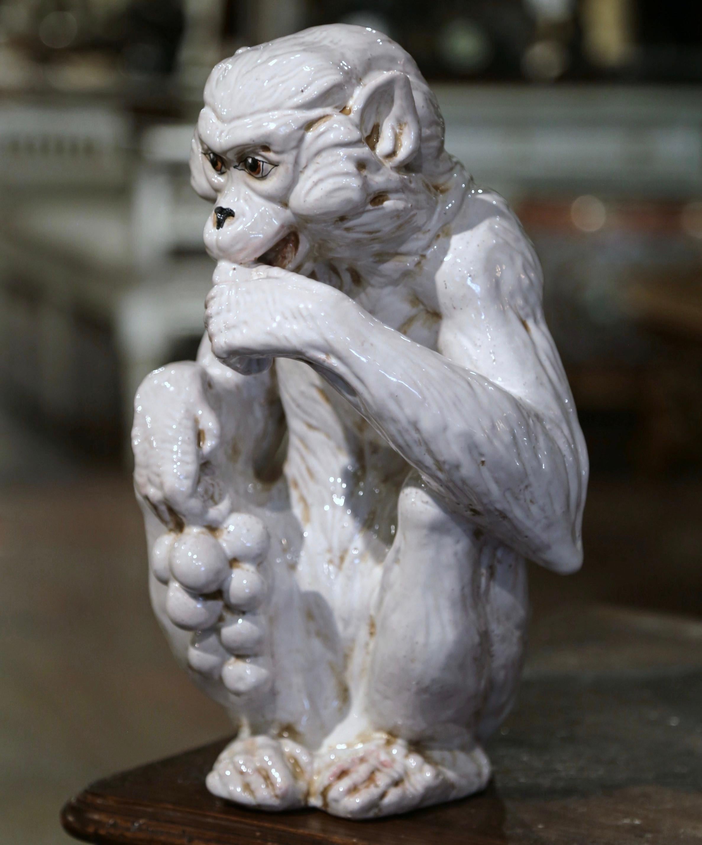 ceramic monkey statue