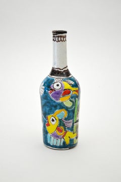 Vintage Italian Ceramic Bottle by Giovanni de Simone, 1951
