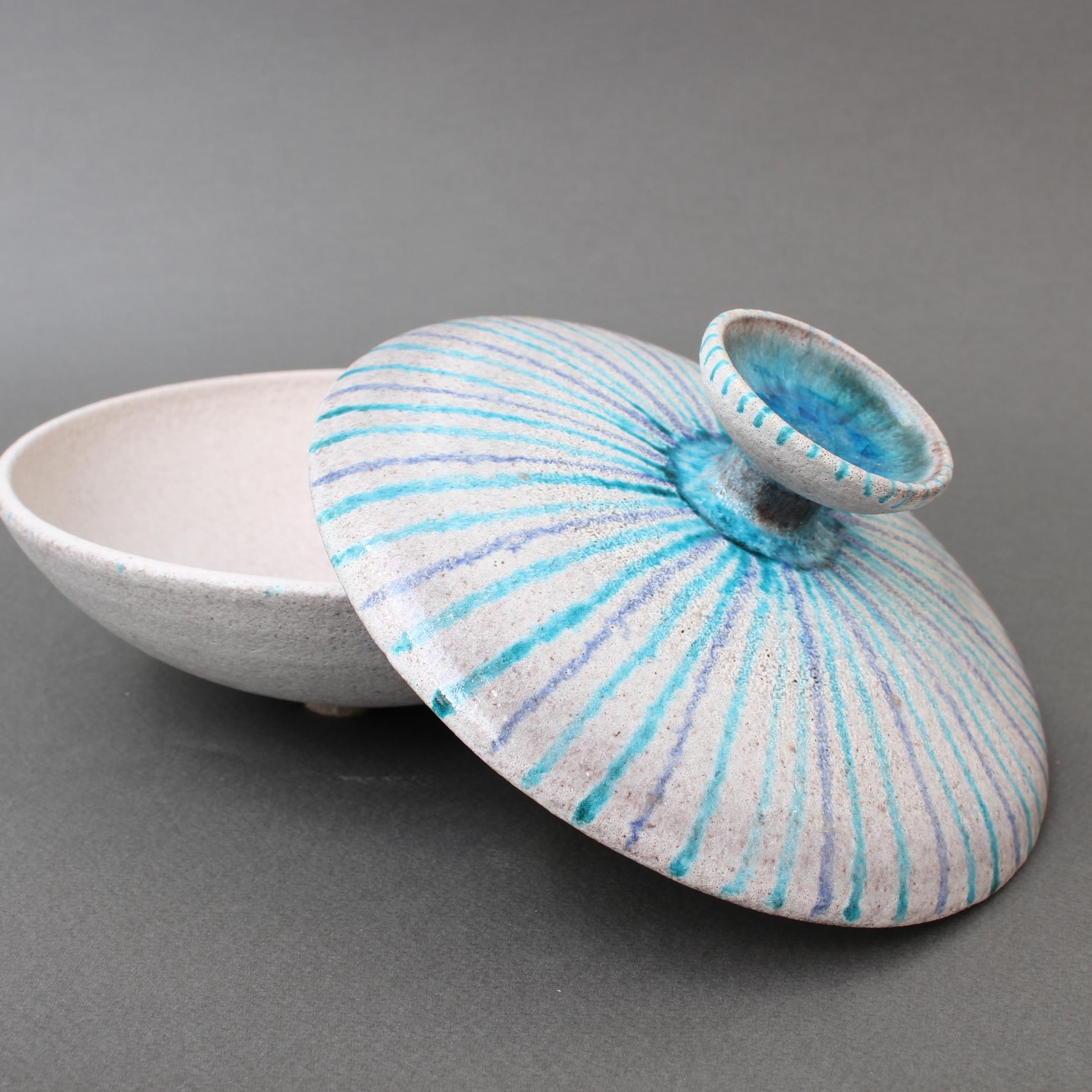 Vintage Italian Ceramic Candy Dish by Guido Gambone, circa 1950s For Sale 10