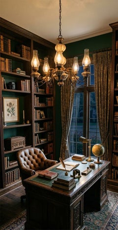 Vintage Italian Ceramic Chandelier, 6-Light, Renaissance Style, 1950