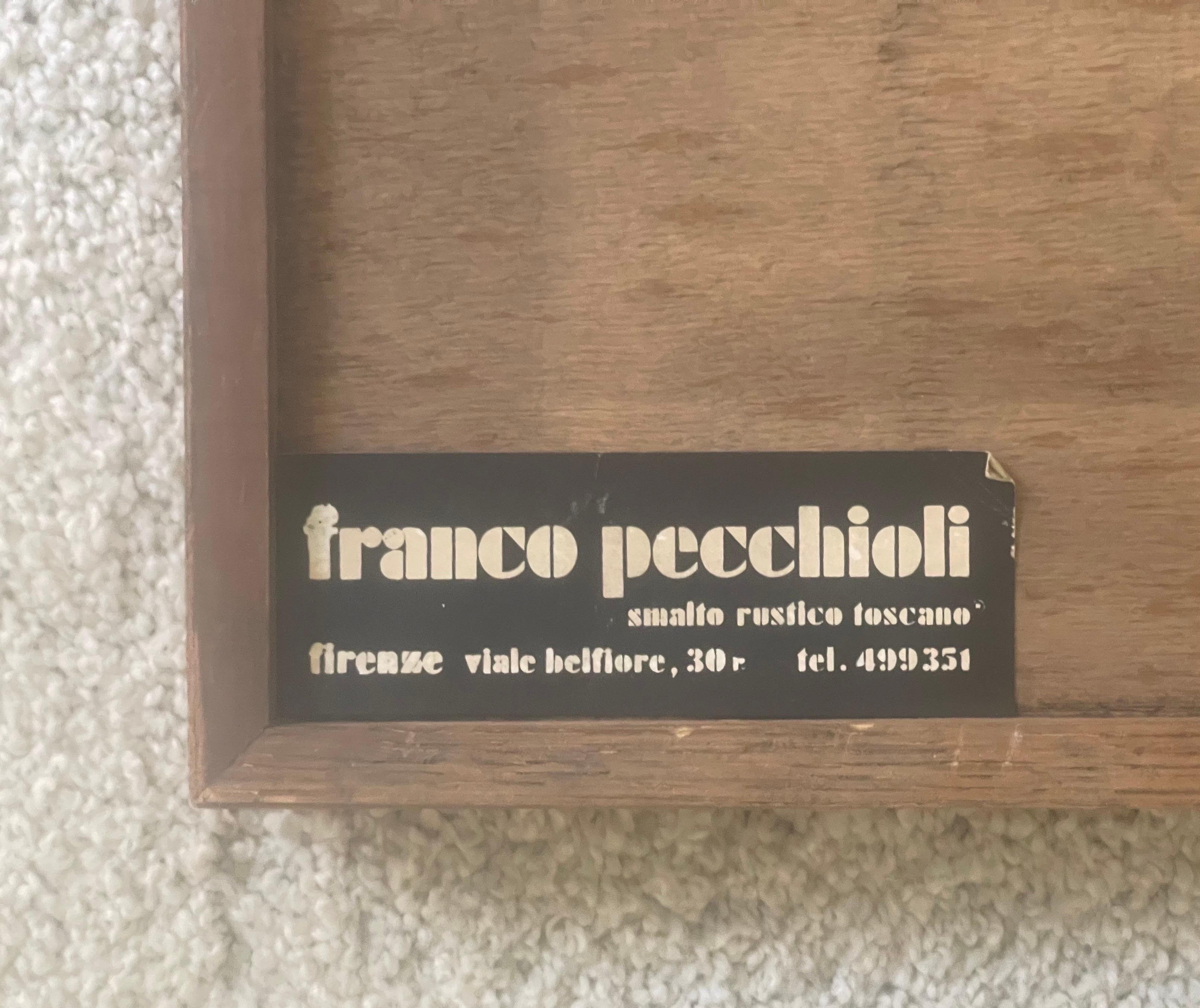Vintage Italian Ceramic Chess Board by Franco Pecchioli For Sale 6
