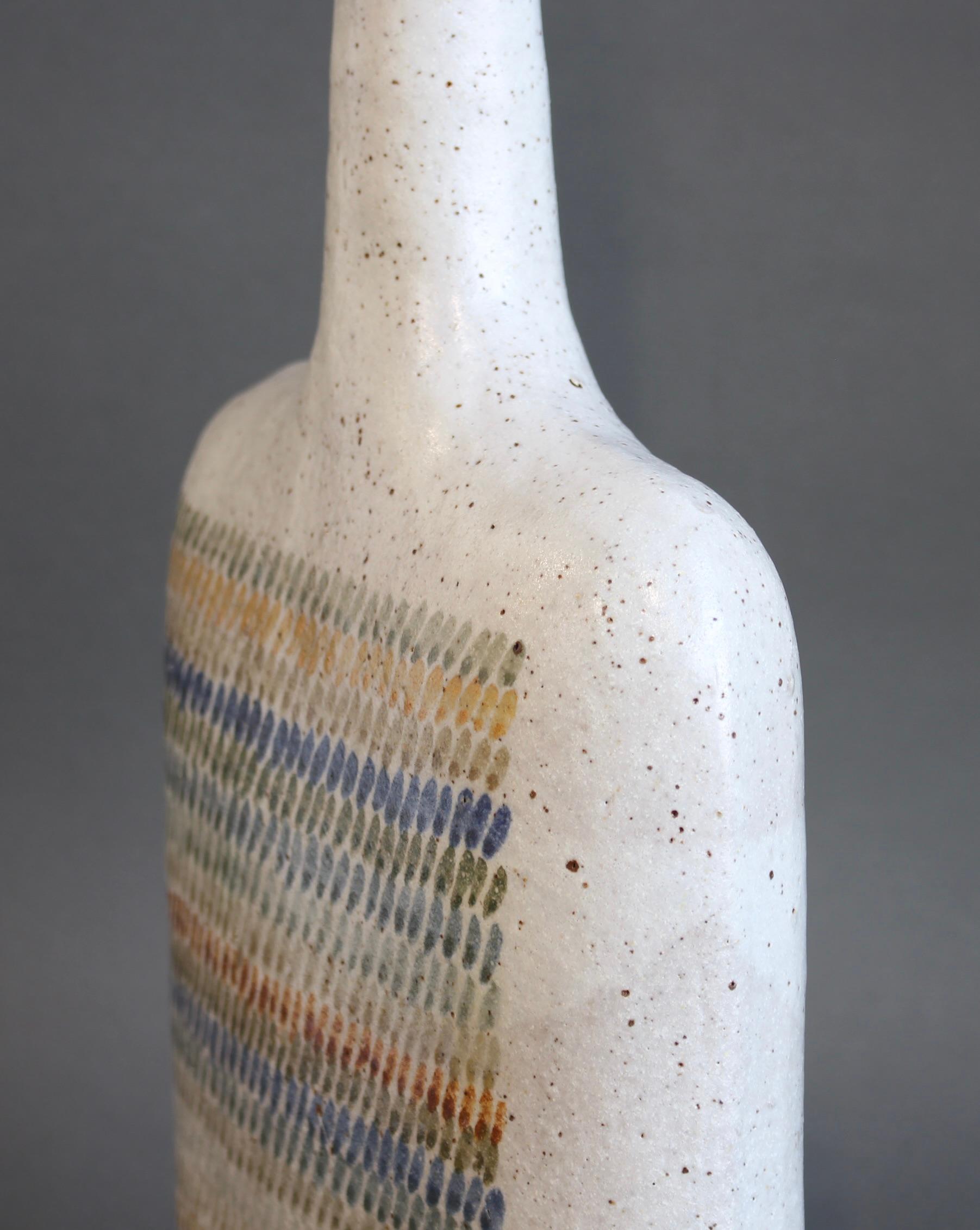Dekorative Flasche aus italienischer Keramik von Bruno Gambone (ca. 1990er Jahre) - groß im Angebot 4
