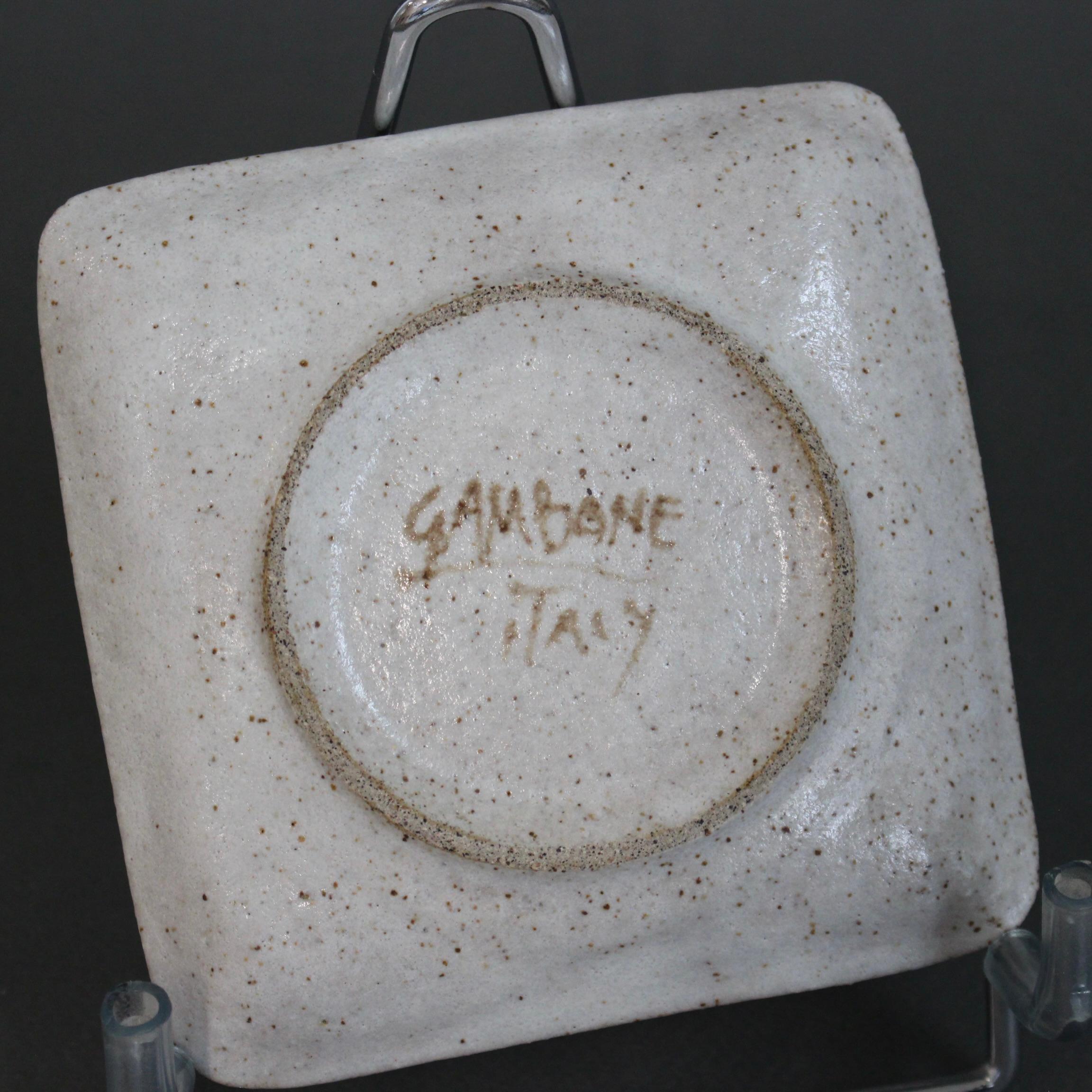 Dekorative Schale aus italienischer Keramik von Bruno Gambone (ca. 1980er Jahre) - klein im Angebot 6