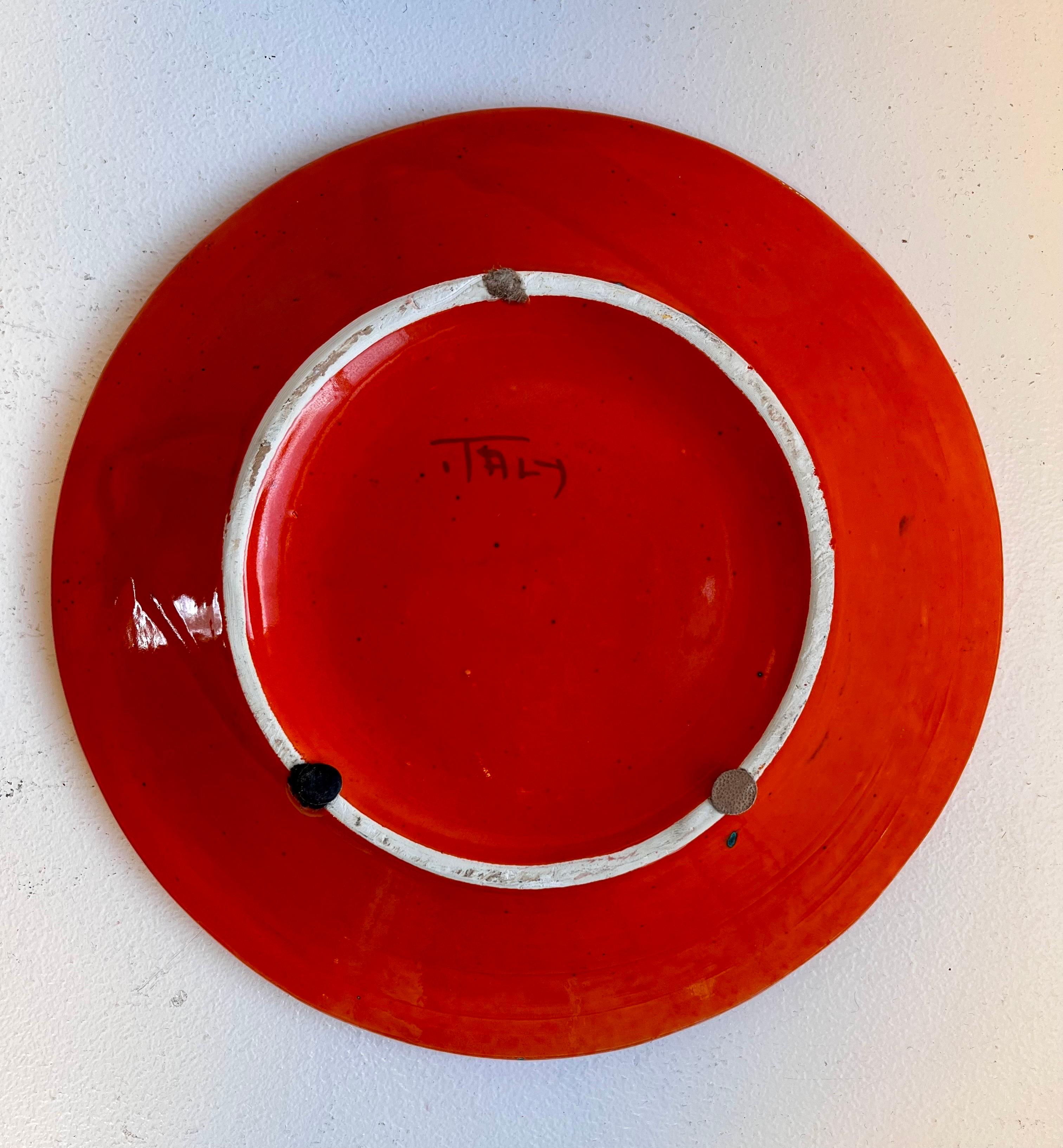 Vintage Italian Ceramic Dishes, circa 1950 For Sale 7