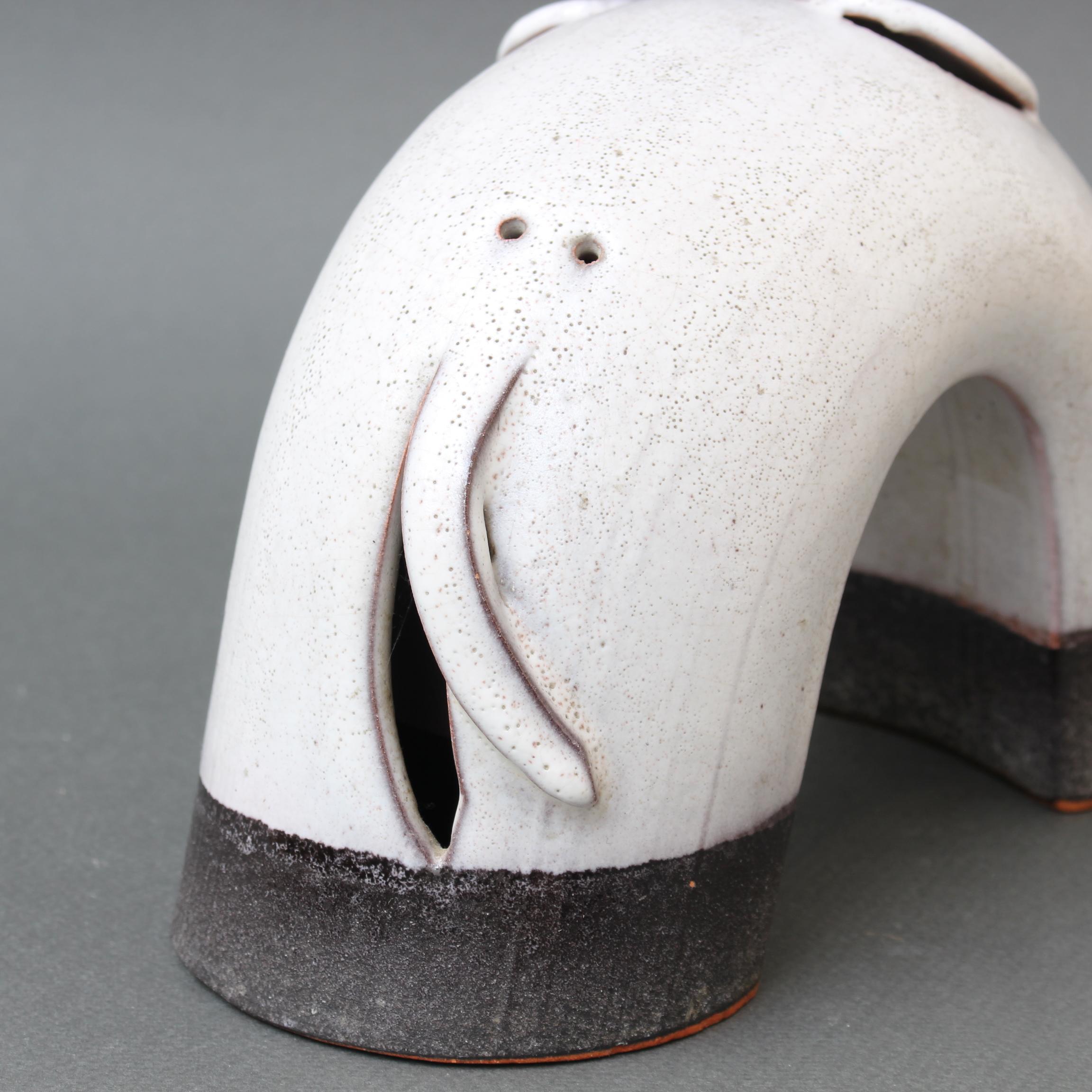 Vintage Italian Ceramic Elephant Sculpture by Alessio Tasca 'circa 1970s' 8