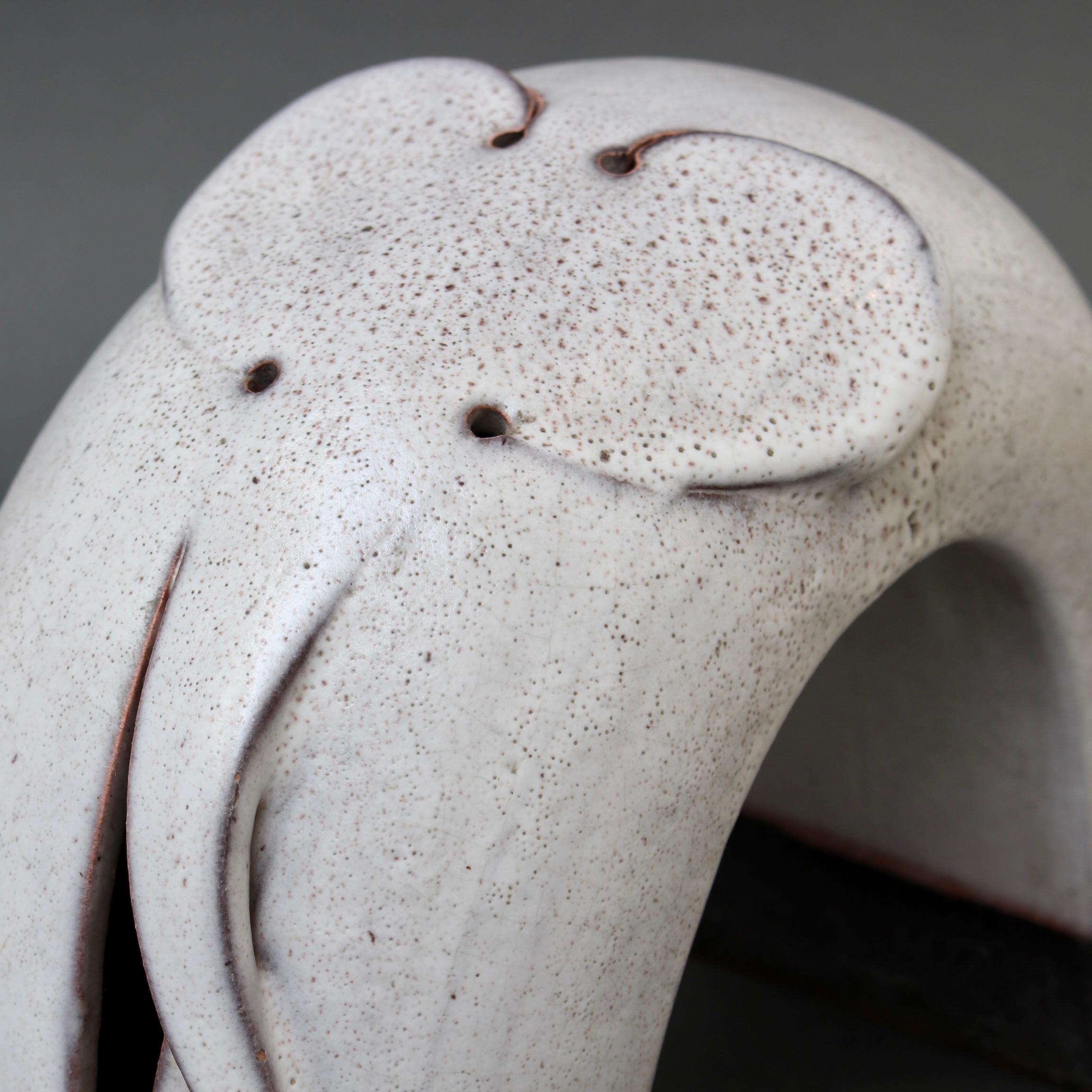 Vintage Italian Ceramic Elephant Sculpture by Alessio Tasca 'circa 1970s' For Sale 11
