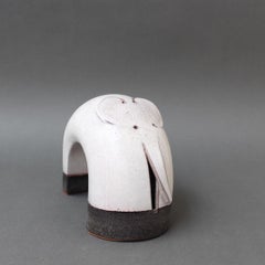 Vintage Italian Ceramic Elephant Sculpture by Alessio Tasca 'circa 1970s'