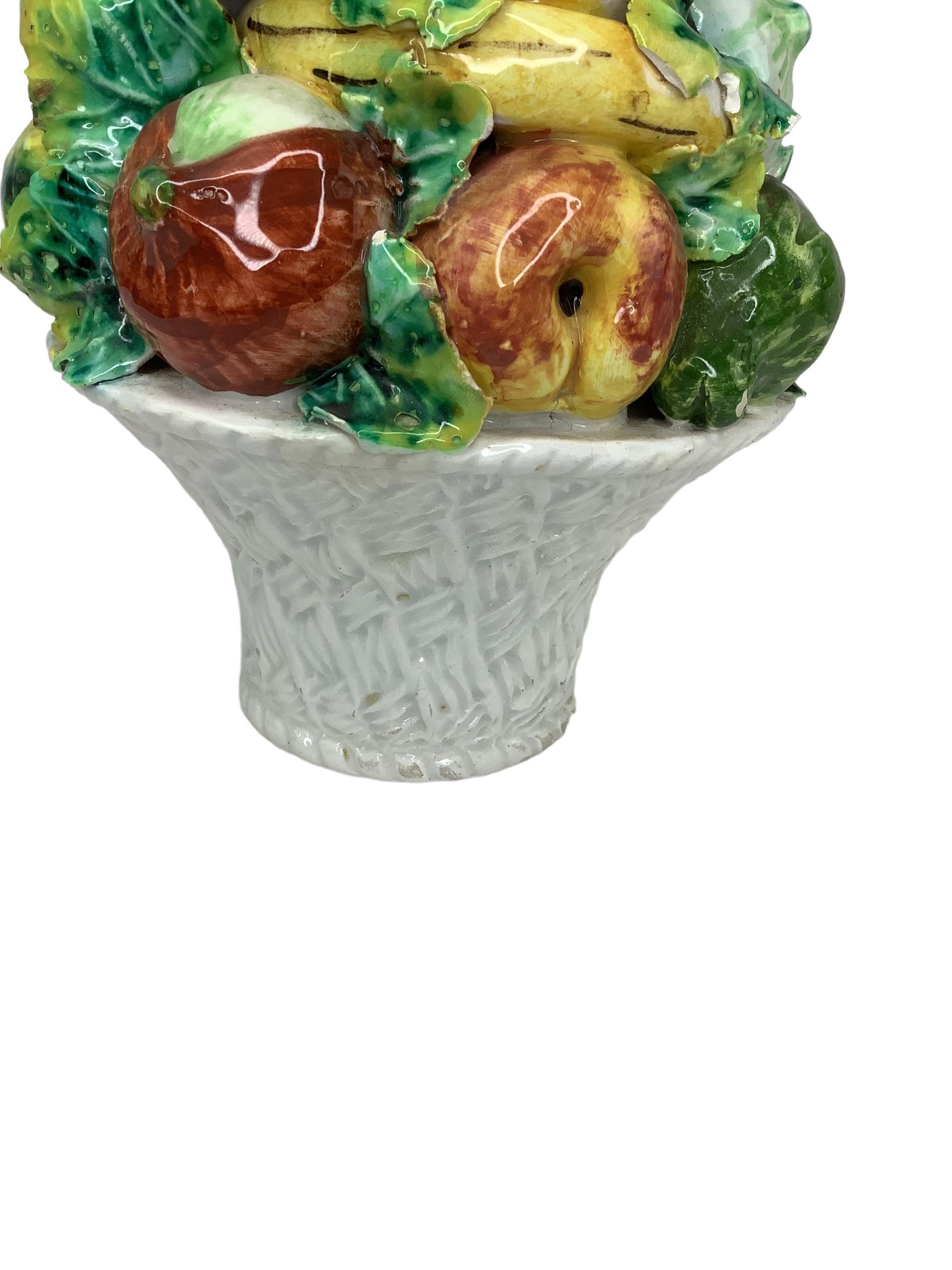 white ceramic fruit topiary