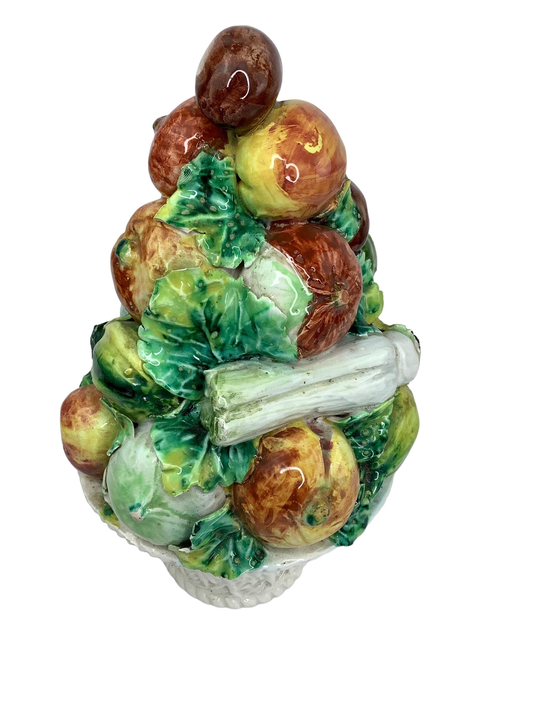 Vintage Italian Ceramic Fruit Topiary In Good Condition In Chapel Hill, NC