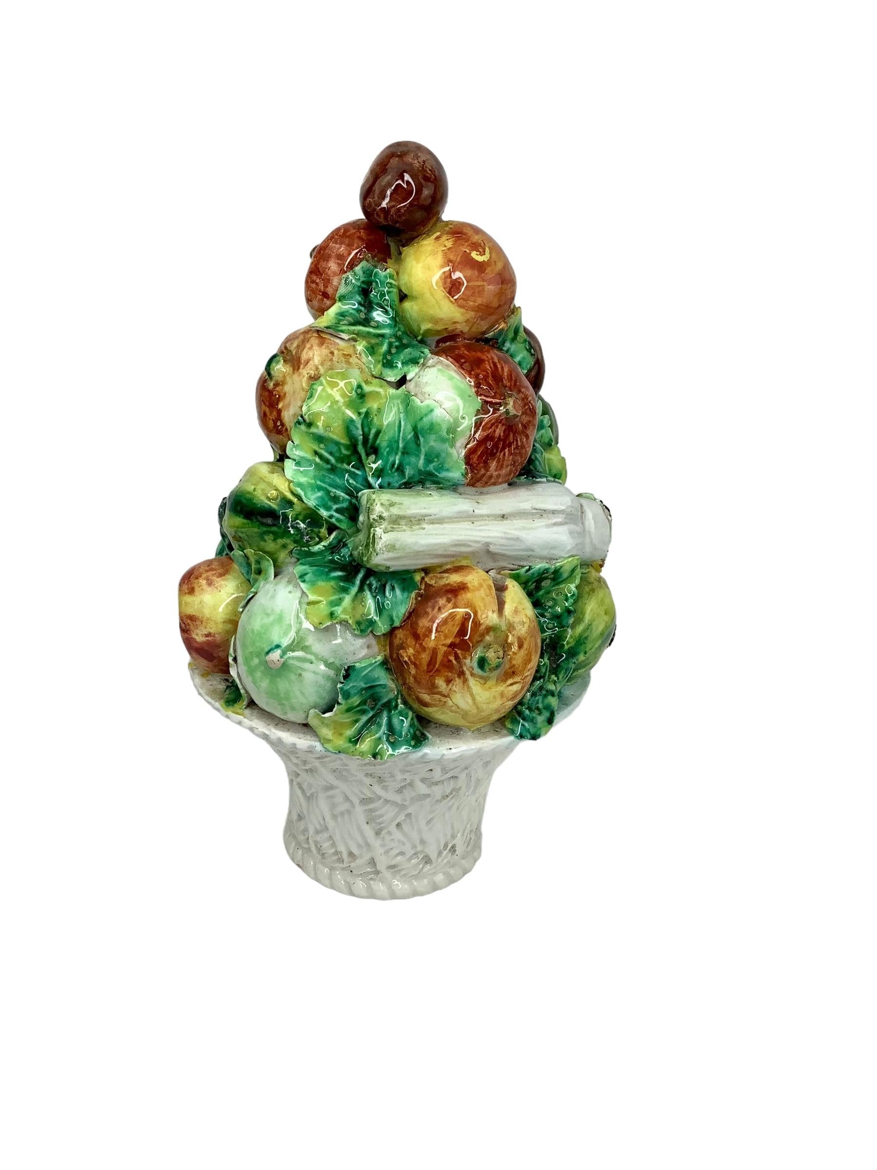 20th Century Vintage Italian Ceramic Fruit Topiary