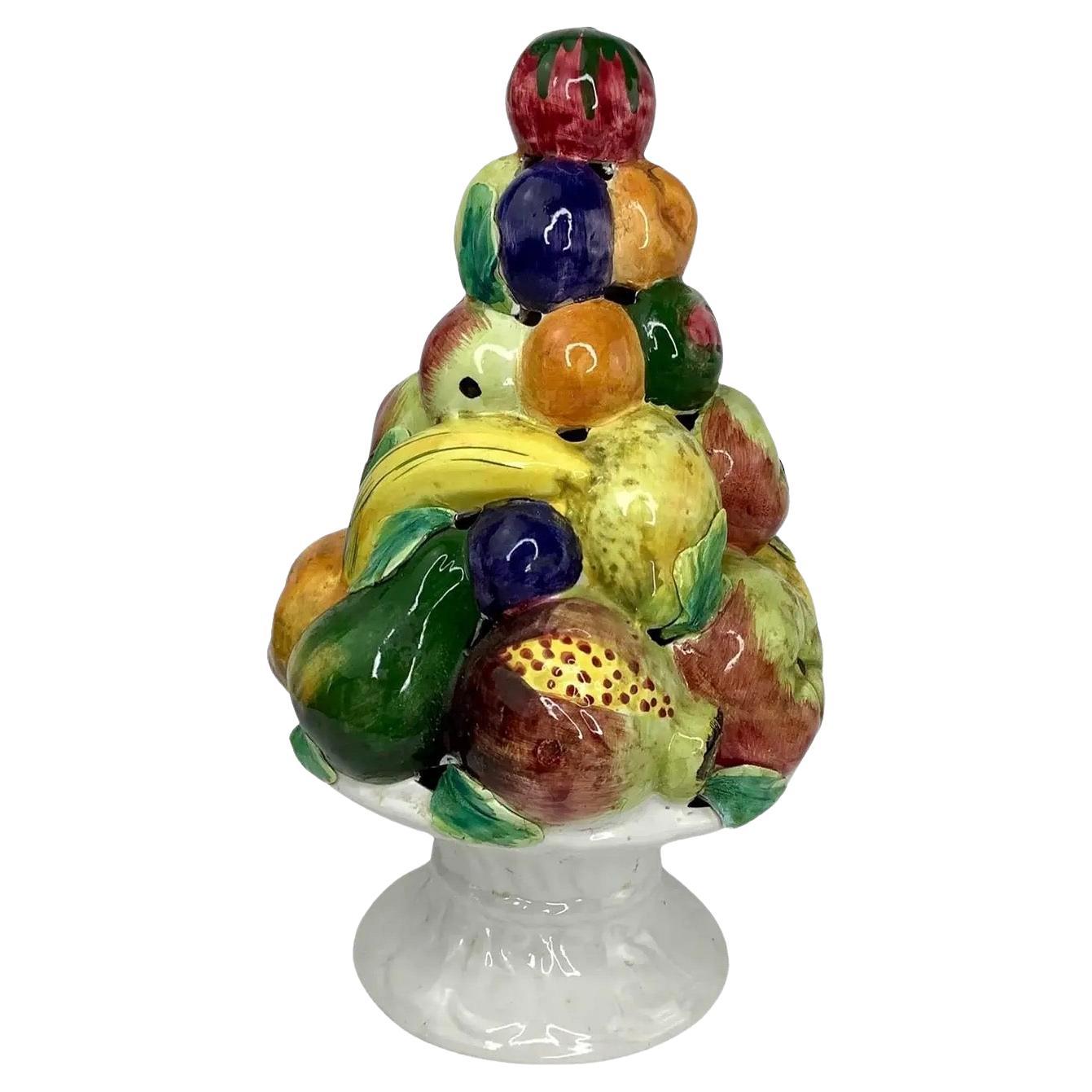 Italienisches Obst-Topiary aus Keramik, Vintage