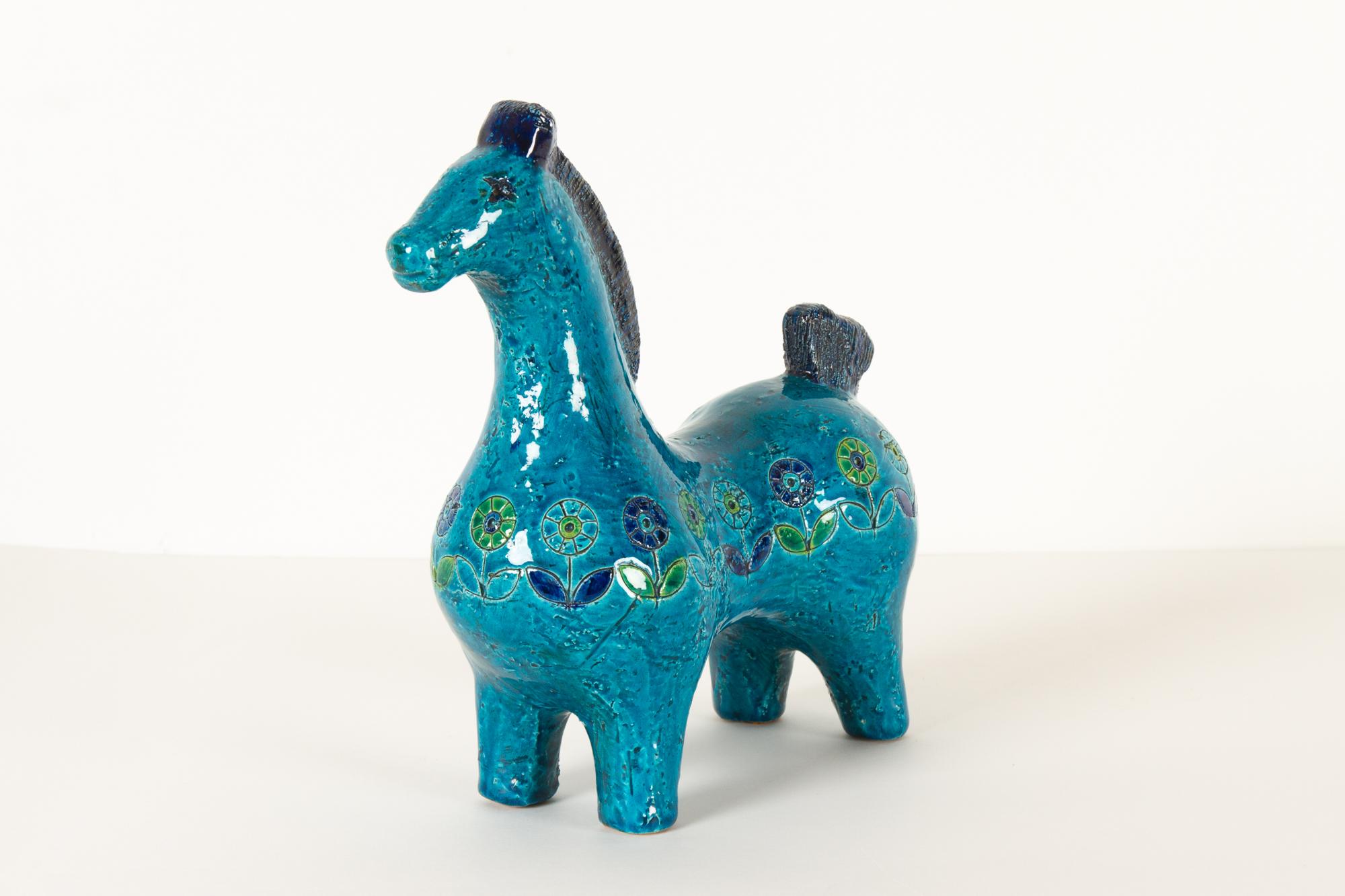 Mid-Century Modern Vintage Italian Ceramic Horse Figurine by Aldo Londi for Bitossi, 1960s