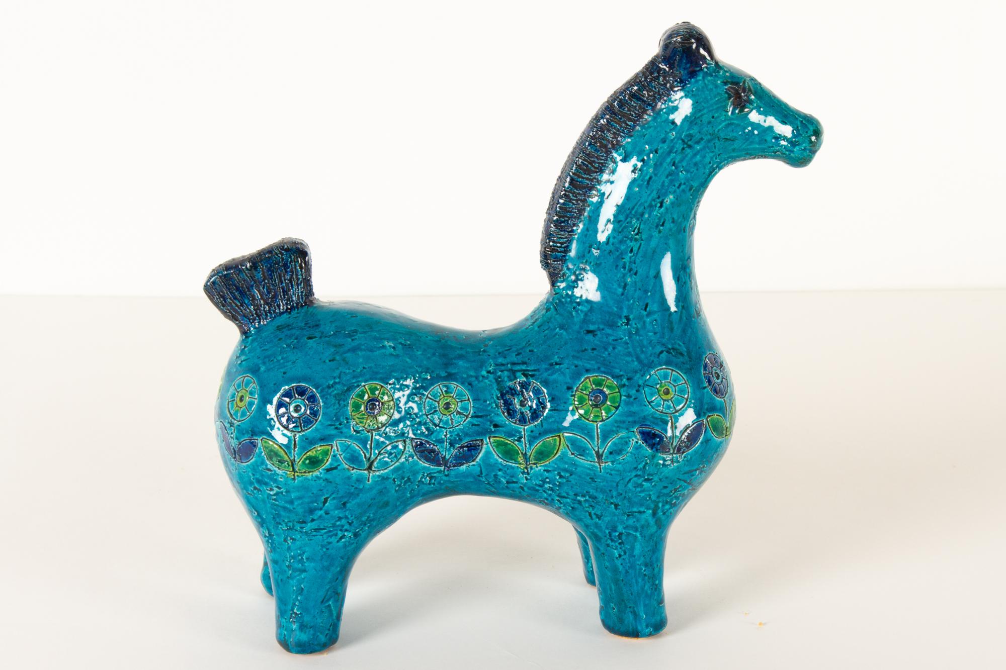 Mid-20th Century Vintage Italian Ceramic Horse Figurine by Aldo Londi for Bitossi, 1960s