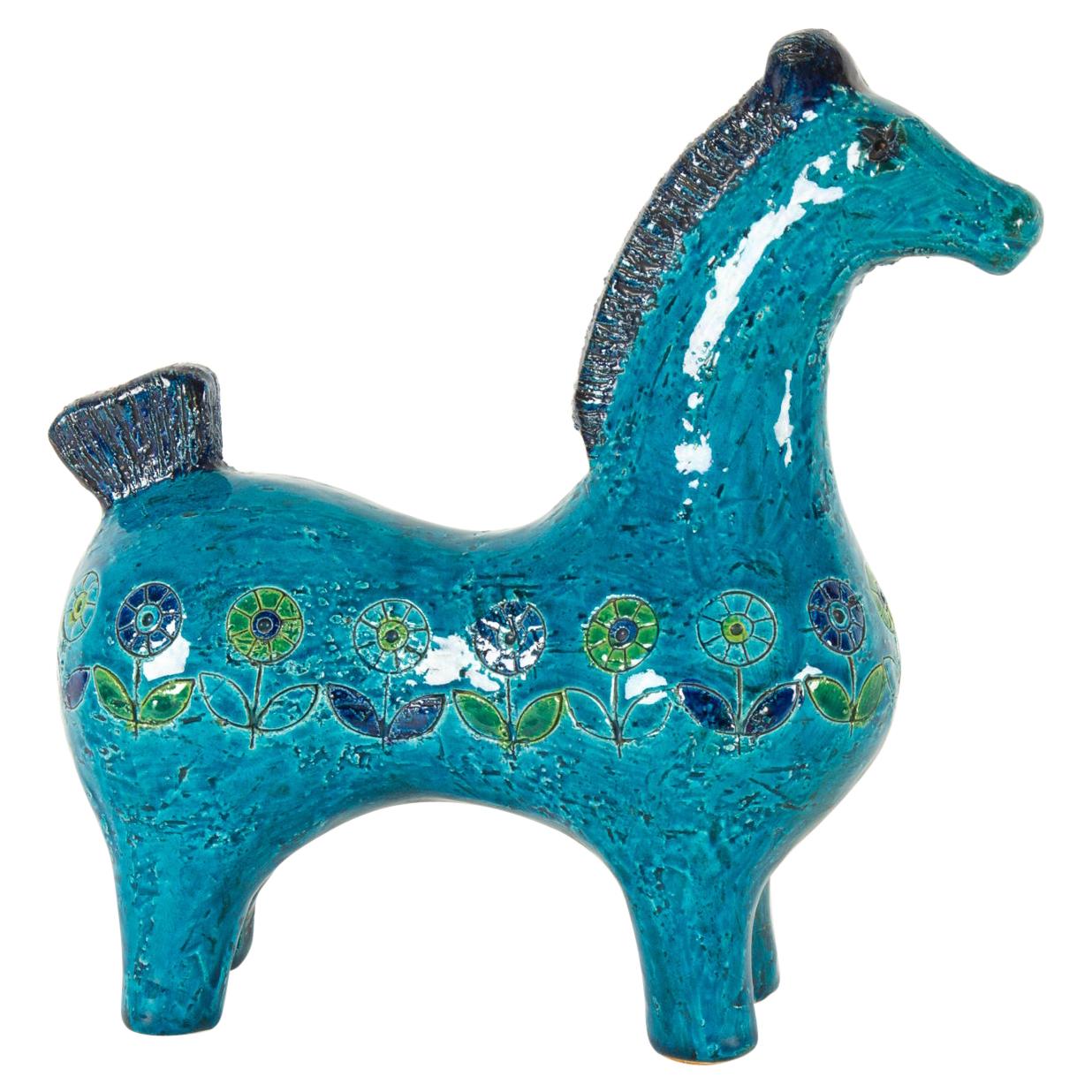 Vintage Italian Ceramic Horse Figurine by Aldo Londi for Bitossi, 1960s