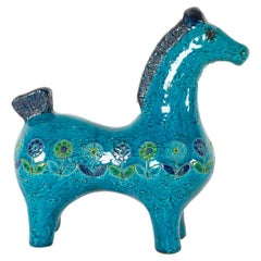 Figurine de cheval en céramique italienne d'Aldo Londi pour Bitossi:: années 1960