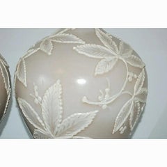 Vintage Italian Ceramic Lamps Taupe
