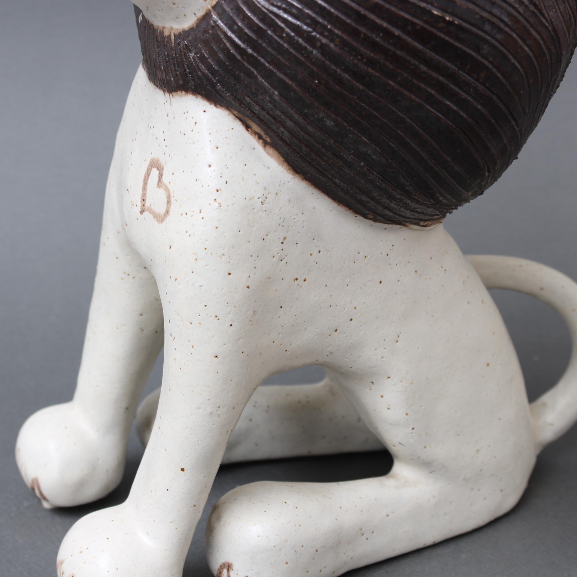 Vintage Italian Ceramic Lion by Bruno Gambone (circa 1970s) For Sale 6