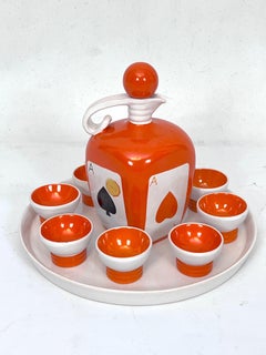 Vintage Italian Ceramic Liquor Set by Pucci Umbertide, 1950s