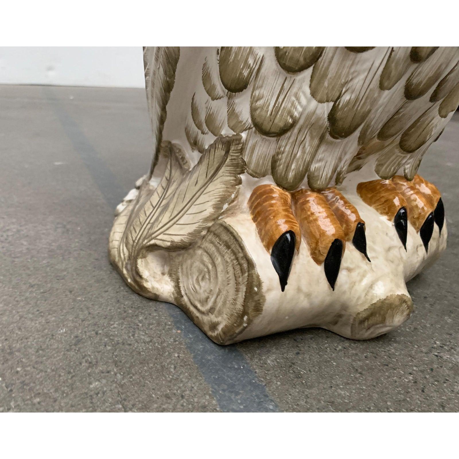 Italienischer Keramik Eule Umbrella Stand, 1980er Jahre im Angebot 5