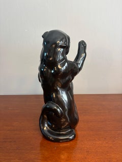 Vintage Italian Ceramic Panther Sculpture, c. 1960s