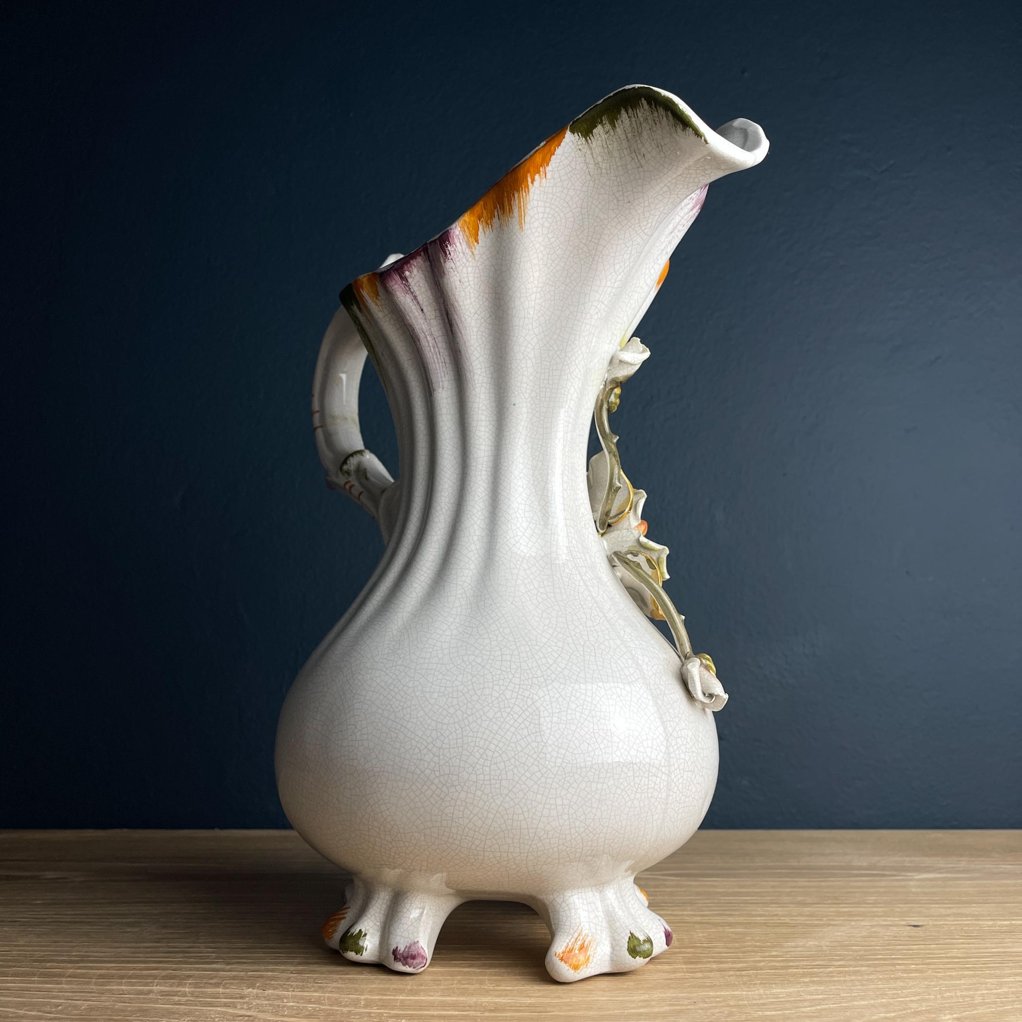 Brocca in ceramica italiana vintage di Bassano, metà del XX secolo in vendita 4