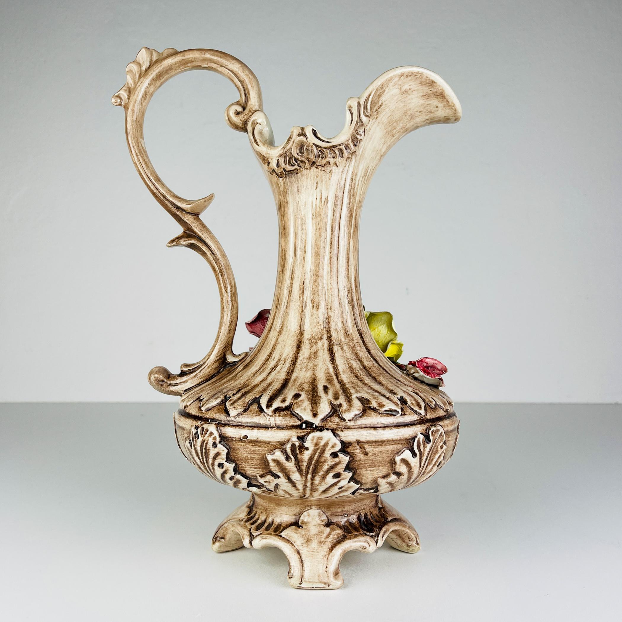 Jarra de cerámica italiana vintage de Bassano, mediados del siglo XX Moderno de mediados de siglo en venta