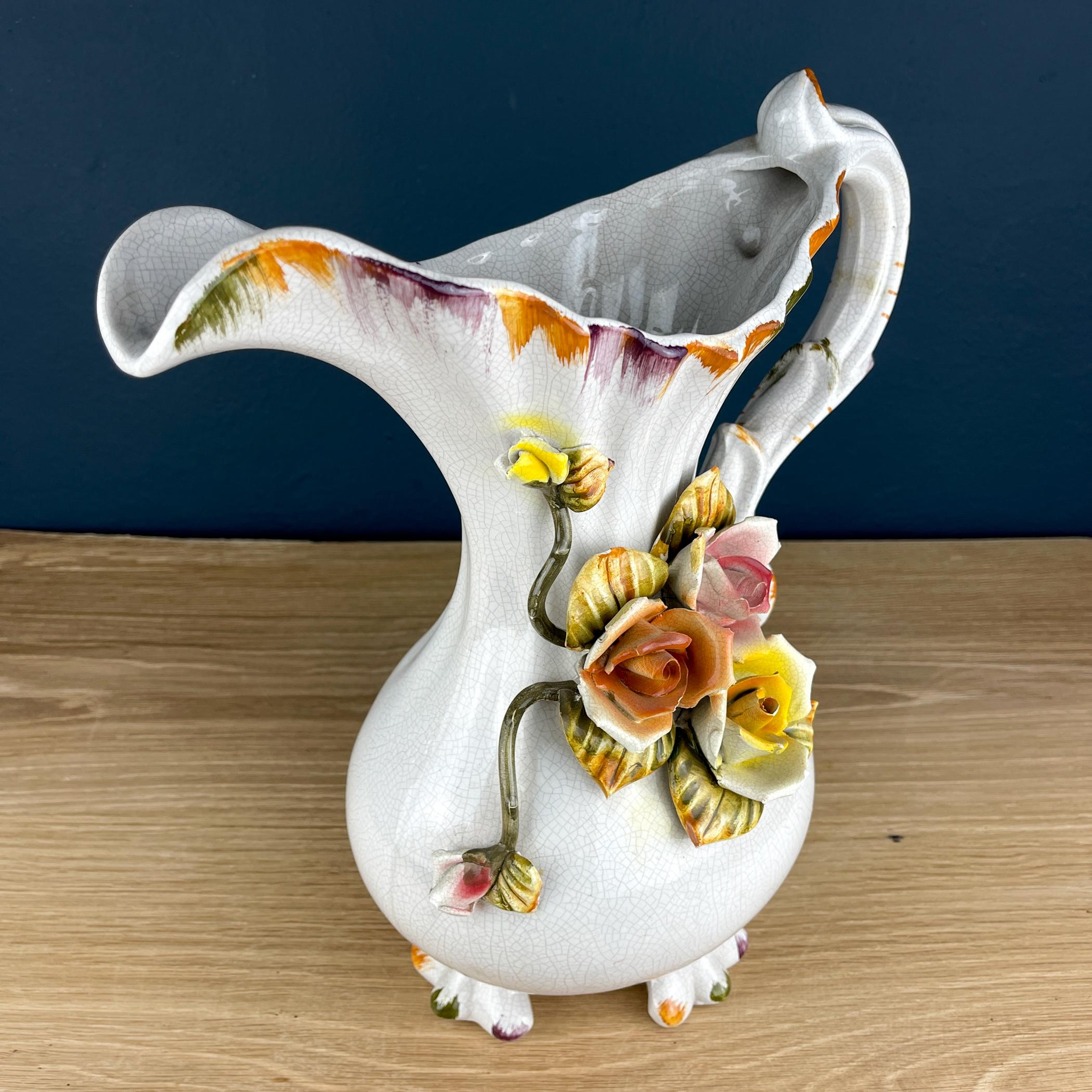 Ceramica Brocca in ceramica italiana vintage di Bassano, metà del XX secolo in vendita