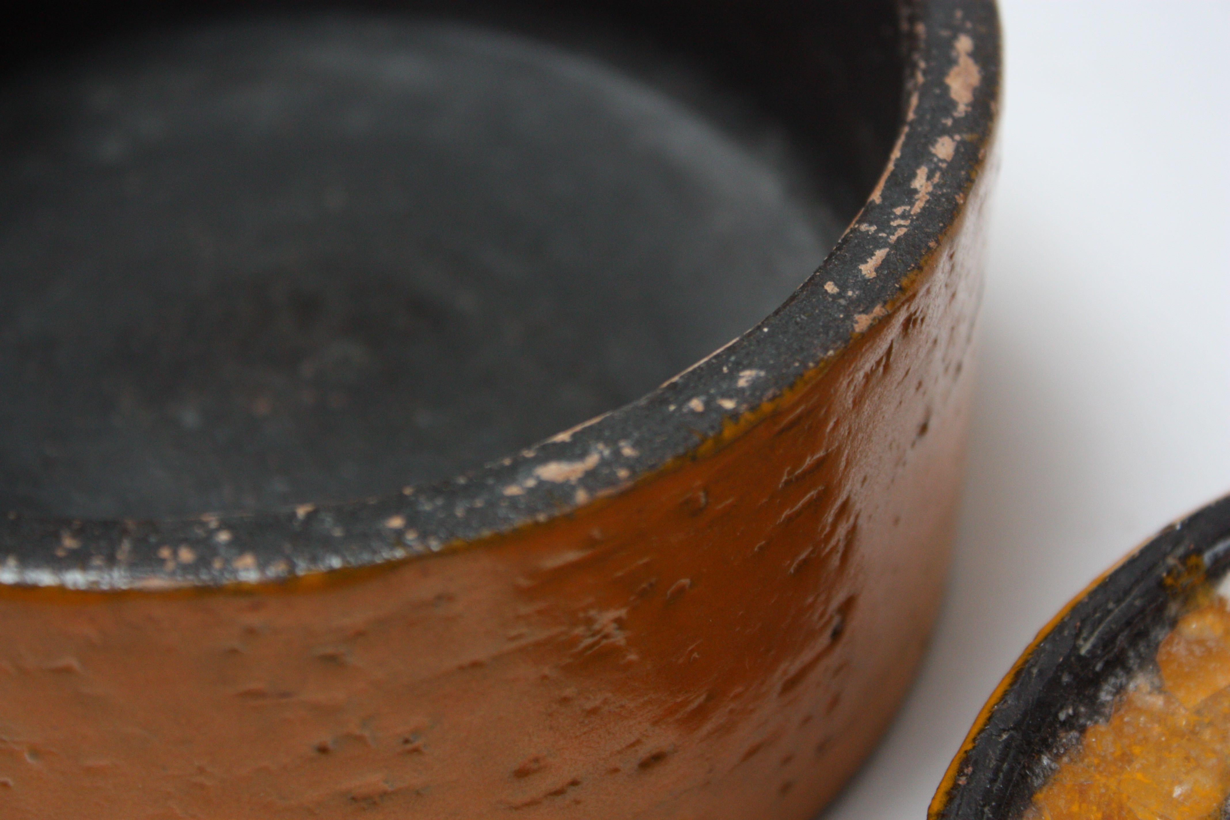 Vintage Italian Ceramic Round Box / Lidded Jar in the Style of Raymor 2