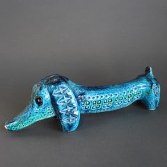 Vintage Italian Ceramic Sausage Dog by Aldo Londi for Bitossi