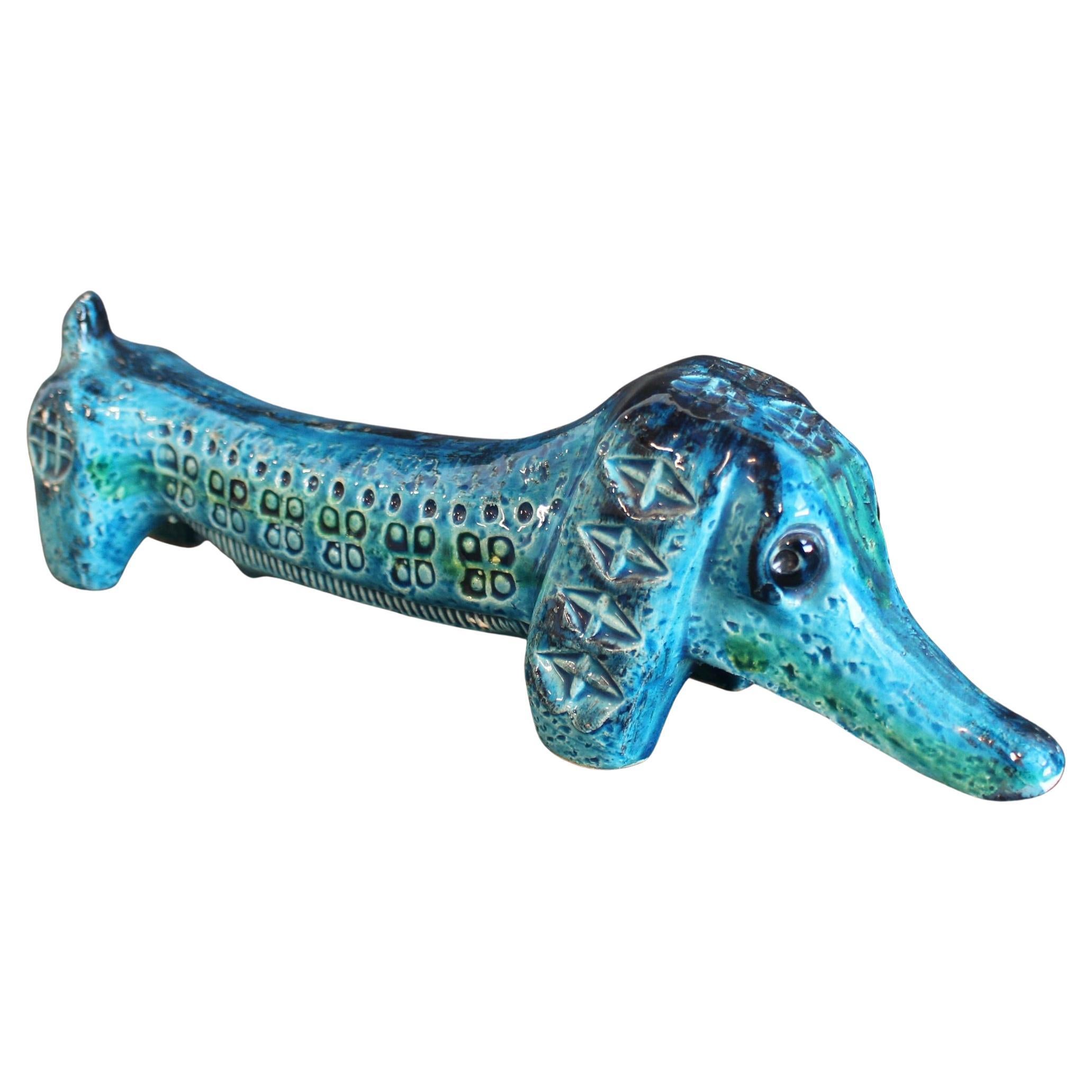 Vintage Italian Ceramic Sausage Dog by Aldo Londi for Bitossi