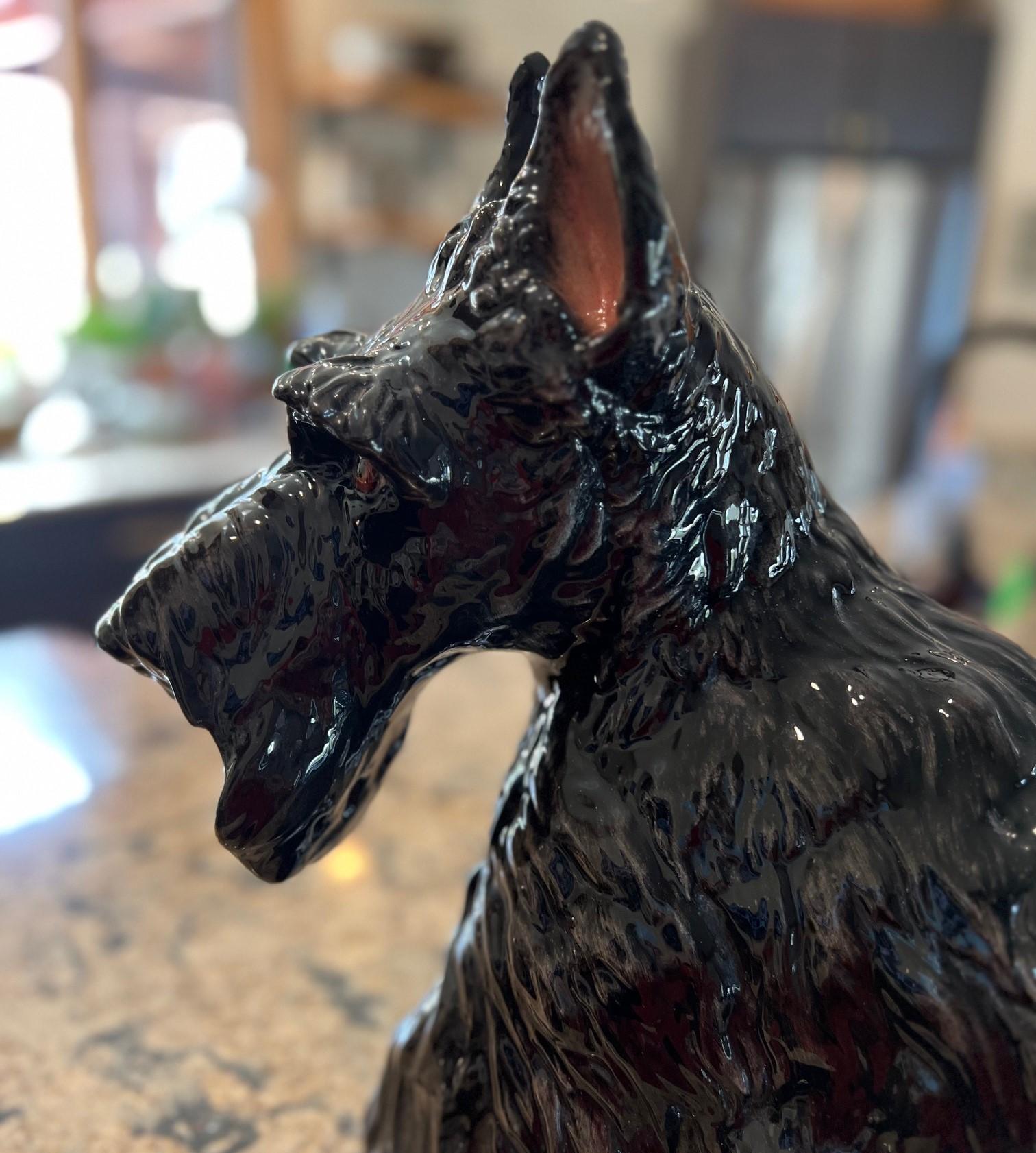 Vintage Ceramic Scottie Dog Figure - The Townsend Ceramic and Glass Co. Florida For Sale 8