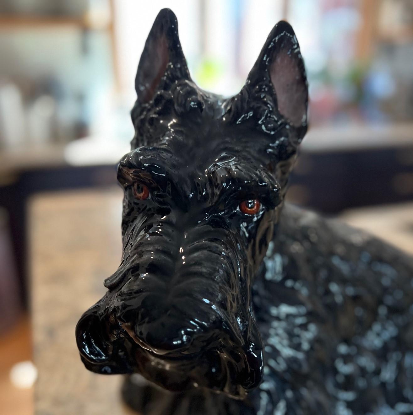 Vintage Ceramic Scottie Dog Figure - The Townsend Ceramic and Glass Co. Florida In Good Condition For Sale In Morristown, NJ