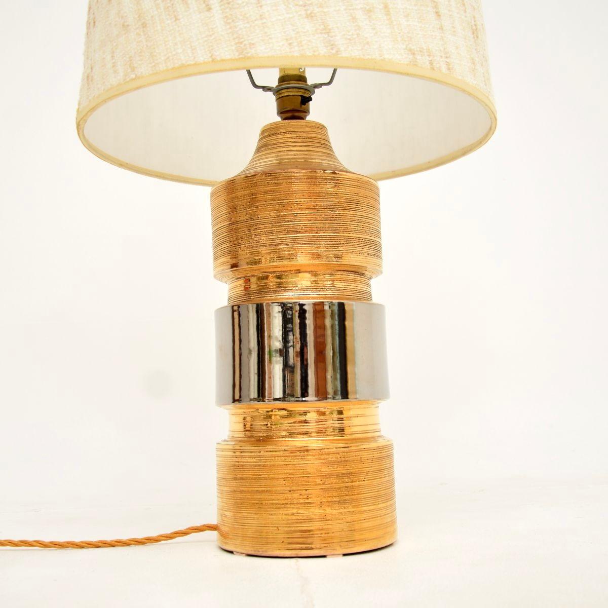 Late 20th Century Vintage Italian Ceramic Table Lamp by Bitossi For Sale