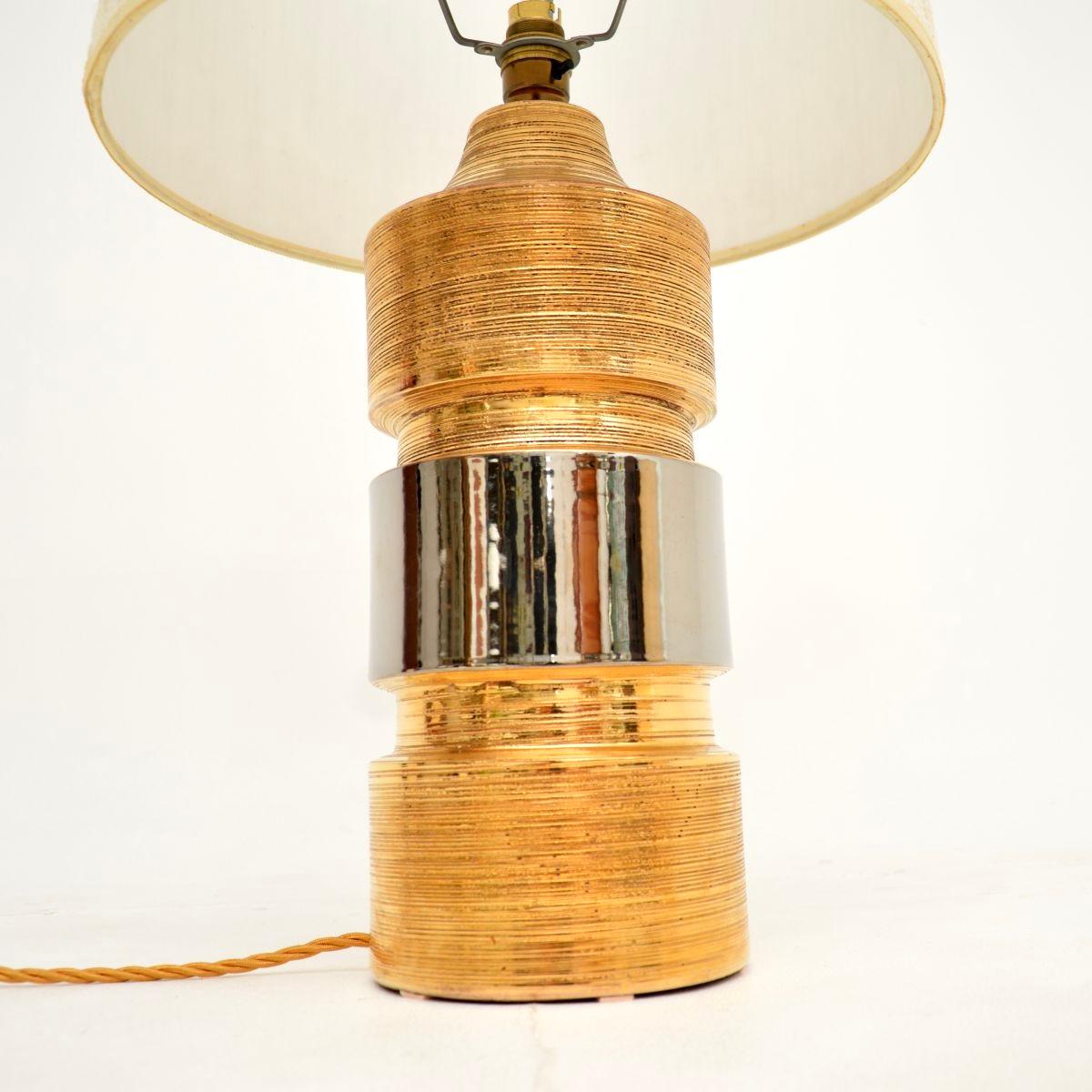 Vintage Italian Ceramic Table Lamp by Bitossi For Sale 1