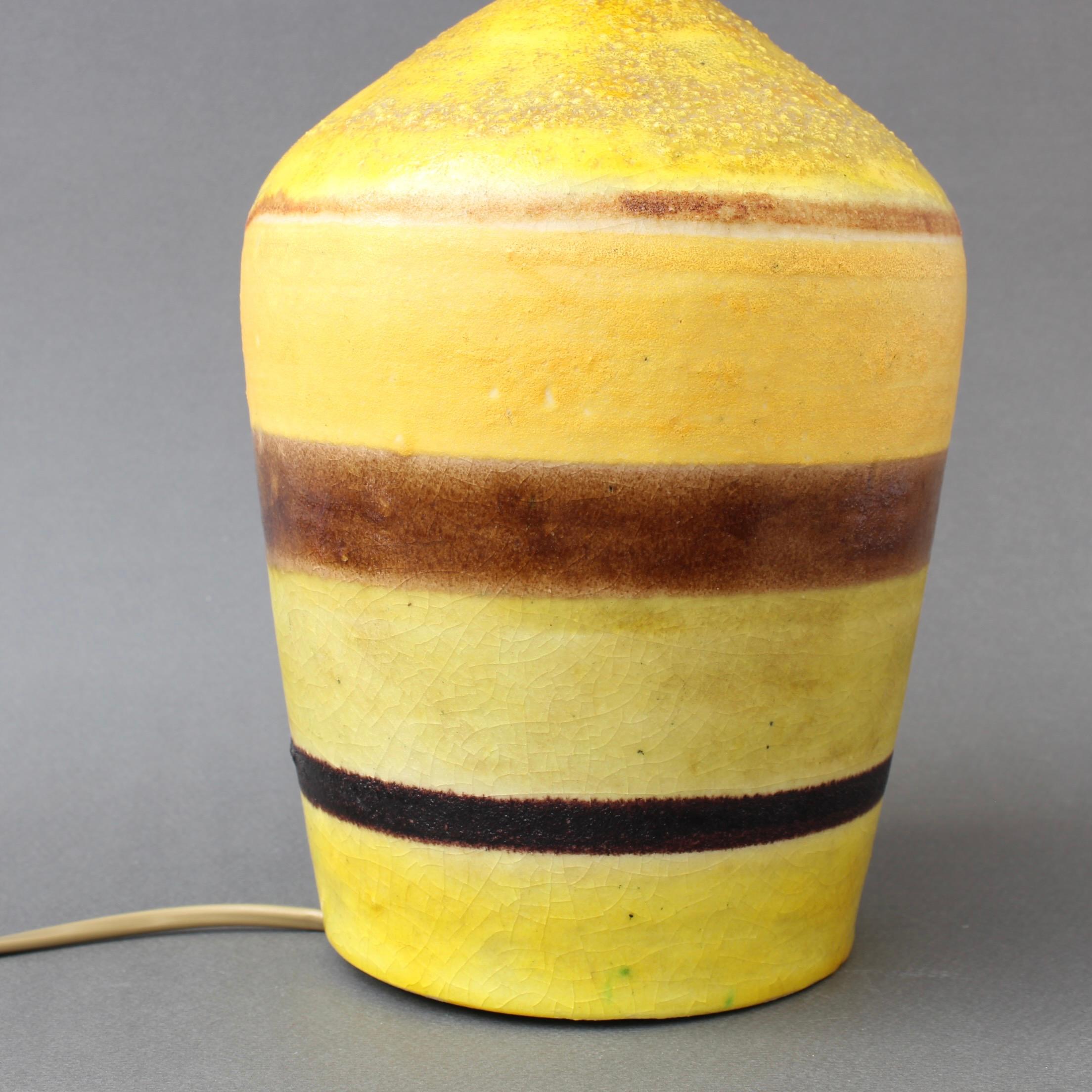 Vintage Italian Ceramic Table Lamp by Guido Gambone 'circa 1950s' (lampe à poser en céramique) en vente 2